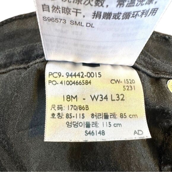 Levi’s Mid Rise Straight Black Jeans 18M 205 VGUC! - Picture 8 of 12